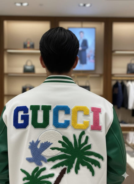 Imported  Multicolor Varsity Jacket