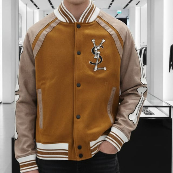 Luxury Skull Bones Varsity Jacket Iconic Street-Luxe Edition