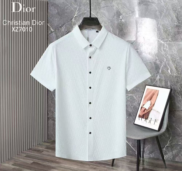 Luxury Monogram Short-Sleeve Shirt Refined Luxury in Subtle Elegance