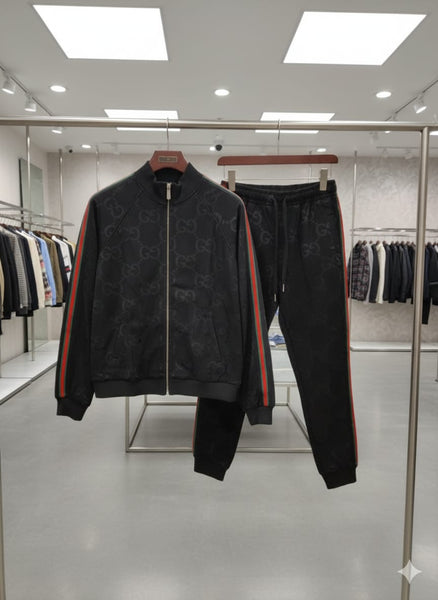 Luxury GG Monogram Tracksuit Red & Green Stripe Edition