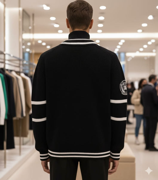 Luxury Intarsia-Knit Cardigan