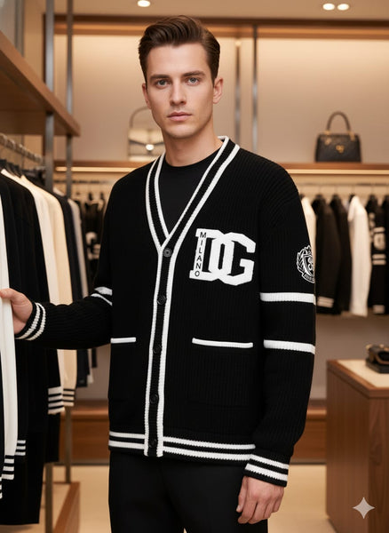 Luxury Intarsia-Knit Cardigan