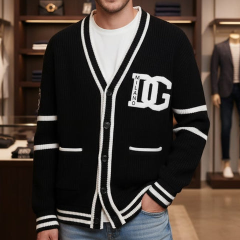 Luxury Intarsia-Knit Cardigan