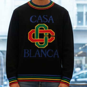 Luxury Bold Logo Knit Pullover Black Luxe Edition”