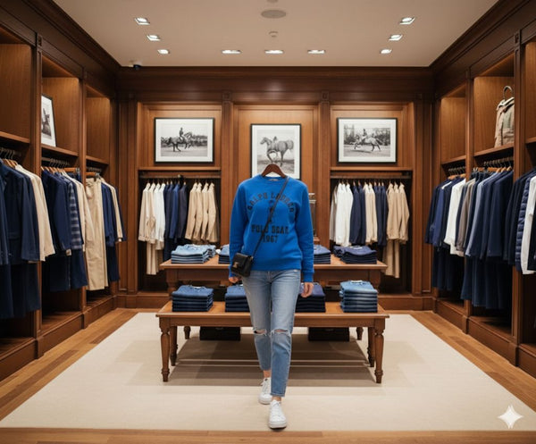 Classic Bear Women’s Sweatshirt in Regal Blue