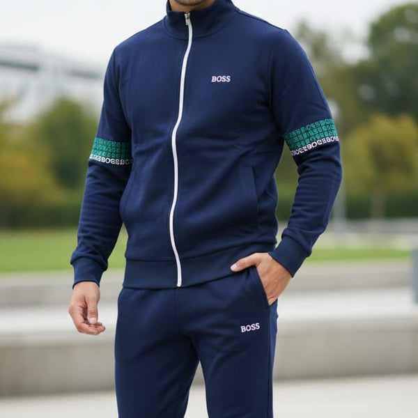 Premium Navy Track set with Signature Side Bands