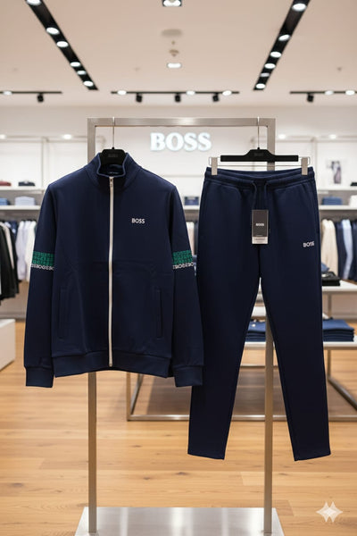 Premium Navy Track set with Signature Side Bands
