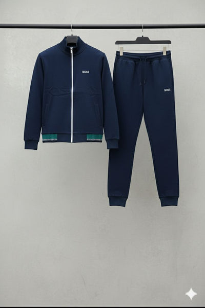 Luxury Brand Signature Track set with Contrast Zip Detail