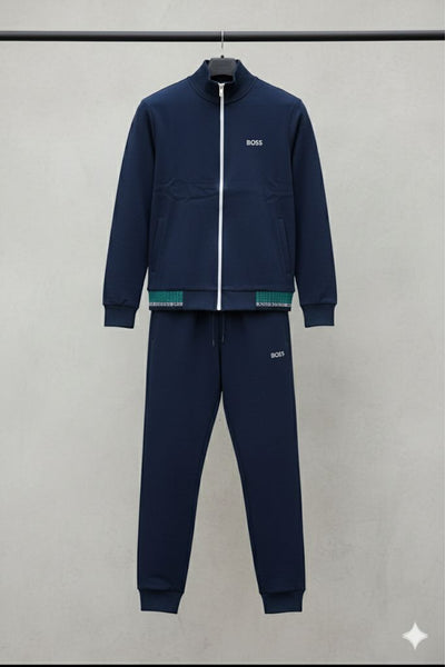 Luxury Brand Signature Track set with Contrast Zip Detail