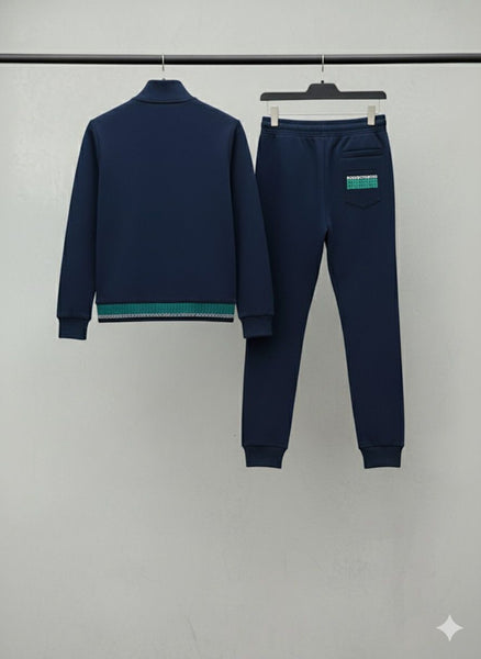 Luxury Brand Signature Track set with Contrast Zip Detail