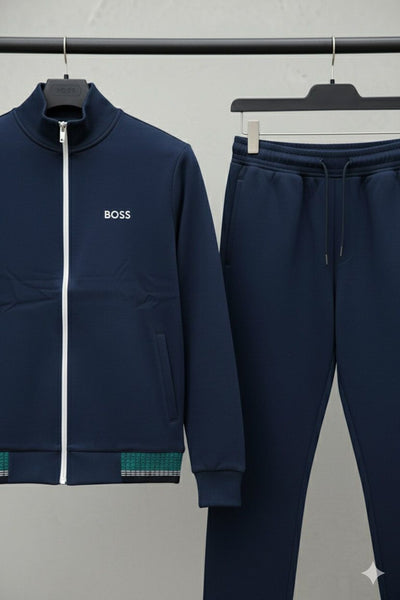 Luxury Brand Signature Track set with Contrast Zip Detail