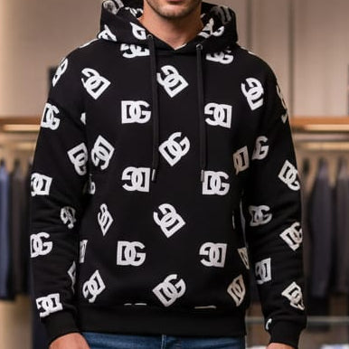 Luxurious Elegant Monogram Storm Hoodie