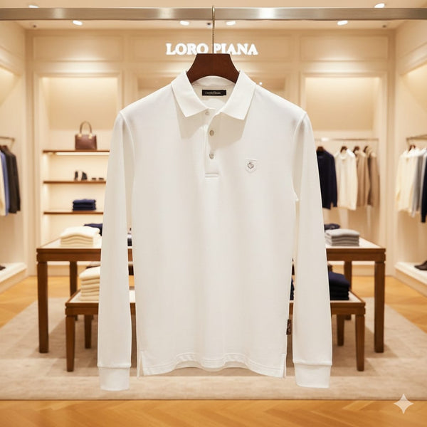 Elegant Long Sleeve Polo Shirt  Premium Smart Casual Wear