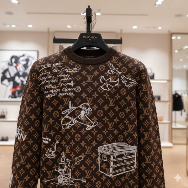 Premium Monogram Doodle Pullover