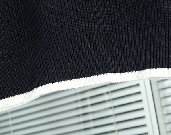 Premium Classic Striped Sleeve Knit Pullover