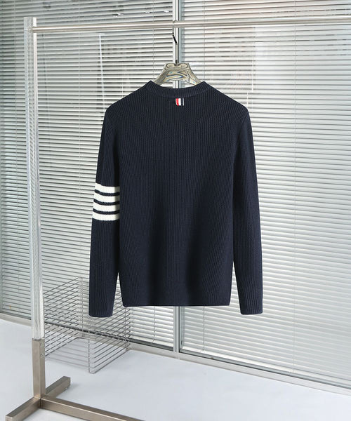Premium Classic Striped Sleeve Knit Pullover
