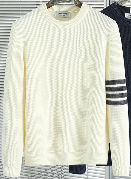 Premium Classic Striped Sleeve Knit Pullover