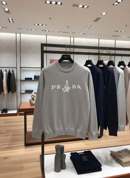 Premium Classic Grey  Logo Pullover for Men