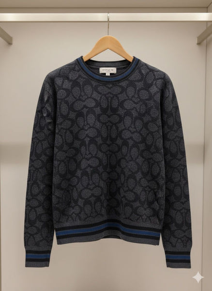 Luxury Brand  Signature Logo Knit Pullover Pullover