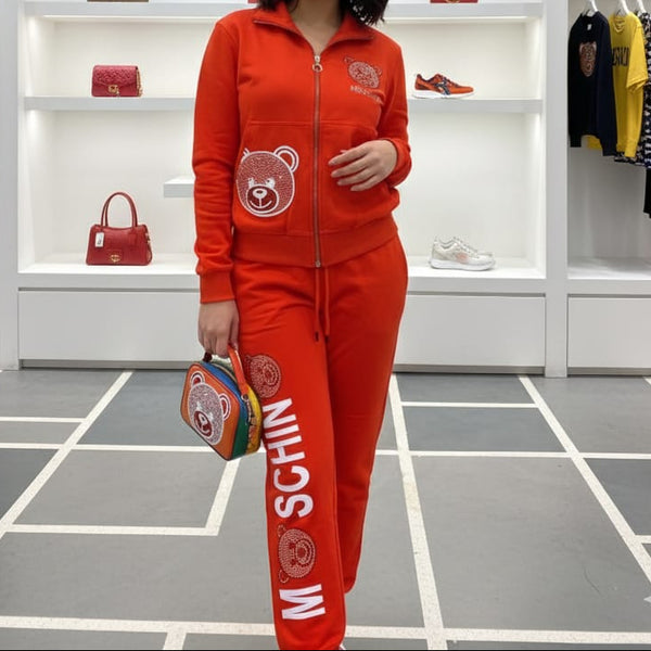 Premium  Red Zip-Up Tracksuit Trendy & Comfortable