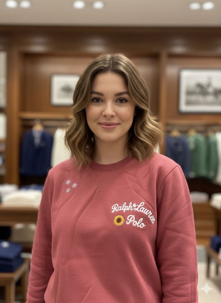 Luxe Pink Daisy Sweatshirt