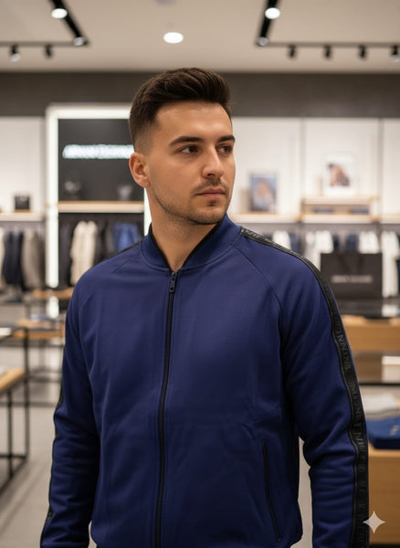 Imported Navy Blue Designer Tracksuit Set