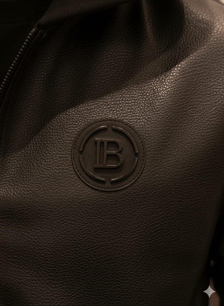 Luxury Hooded Leather Bomber Jacket