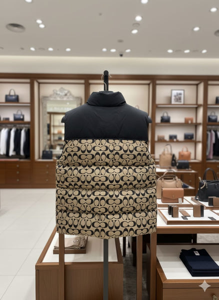 Luxurious All Over Brand Signature Puffer Jacket