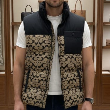 Luxurious All Over Brand Signature Puffer Jacket