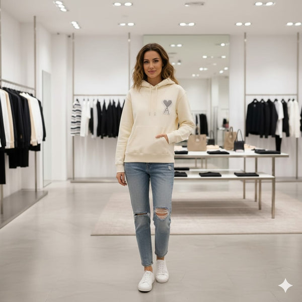 Premium Cozy and Warm Hoodie with Heart Logo Patch