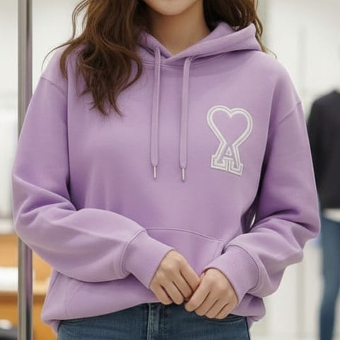 Elegant & Premium Cozy and Warm Hoodie with Heart Logo Patch