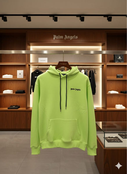 Luxury Imported  Neon Green Logo Hoodie