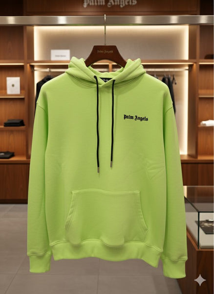 Luxury Imported  Neon Green Logo Hoodie