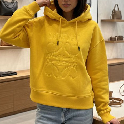 Branded  Anagram Embossed Sweatshirt Hoodie