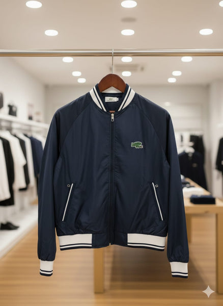 Exclusive Zip-Up Men’s Jacket with Sporty Ribbed Finish