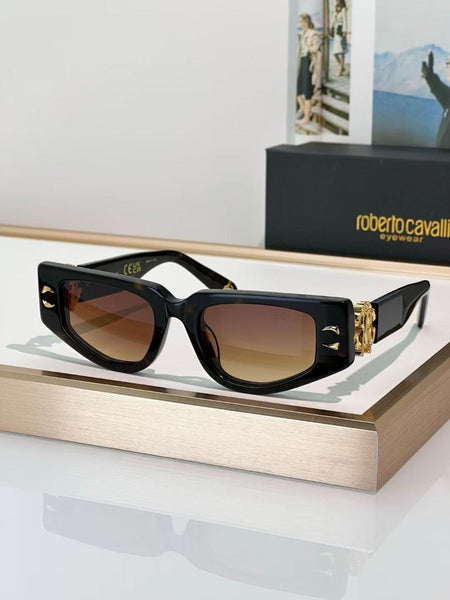 Luxury  Square Sunglasses with Gold Detail