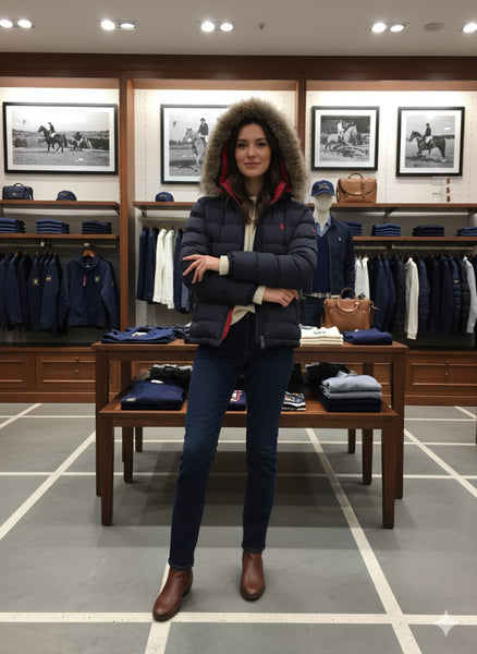 Men’s Winter Puffer Jacket with Fur Hood – Warm, Premium & Stylish