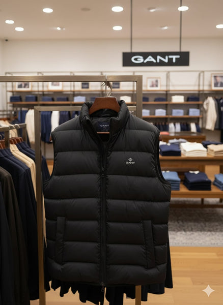 Premium Black Puffer Sleeveless Jacket  Lightweight, Warm & Stylish