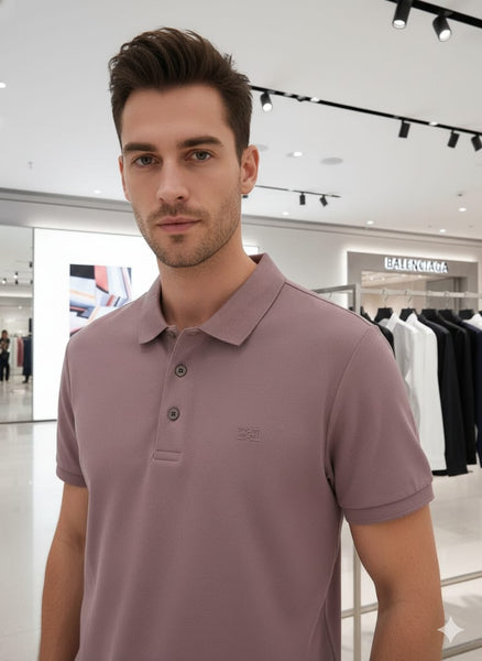 Men’s Premium Mauve Polo T-Shirt – Smart Casual Classic
