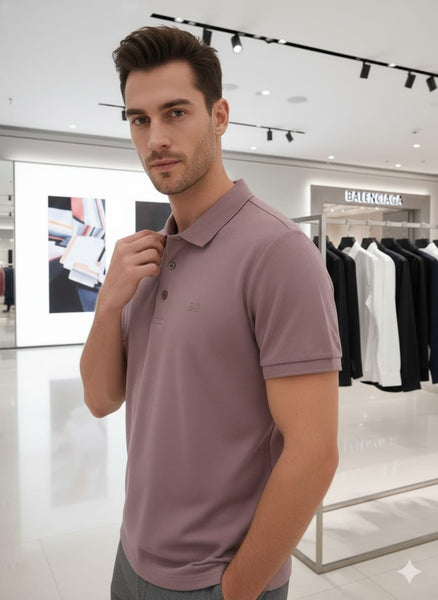Men’s Premium Mauve Polo T-Shirt – Smart Casual Classic