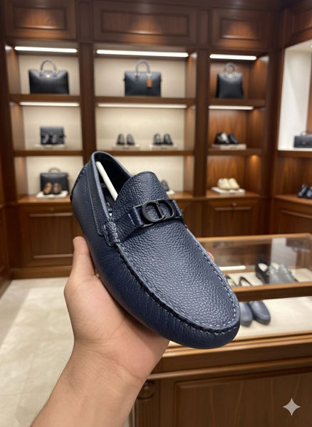 Premium  Leather Slip-On Loafers with Elegant Buckle