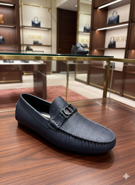 Premium  Leather Slip-On Loafers with Elegant Buckle