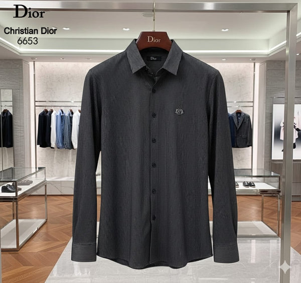 Classic Black Pinstripe Formal Shirt Timeless Luxury Elegance