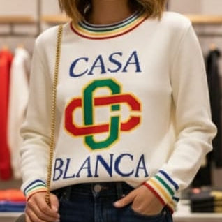 Stylish Graphic Knit Sweater Casual Chic Everyday Wear