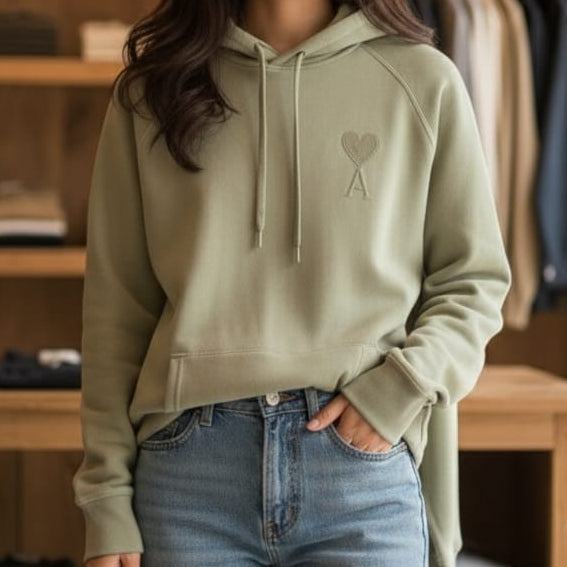 Women’s Sage Green Casual Hoodie Soft & Stylish Everyday Wear
