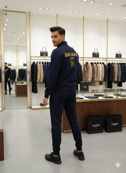 Premium Navy Blue Tracksuit Luxury Comfort Set