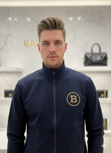Premium Navy Blue Tracksuit Luxury Comfort Set