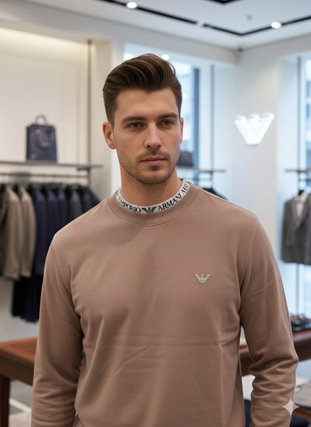 Premium Taupe Sweatshirt Minimal Luxury Style