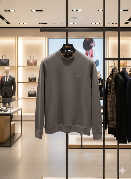 Premium Grey T Neck Iconic Monster Eyes Design