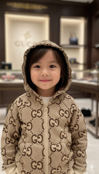 Luxury Monogram Hoodie & Jogger Set Stylish Kids Co-Ord Outfit